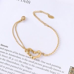 18K Gold Plated Love Heart Bracelet